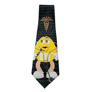 Ralph Marlin M&M's Doctor Big Heart Rhythm Medical Vintage Novelty Tie NWT